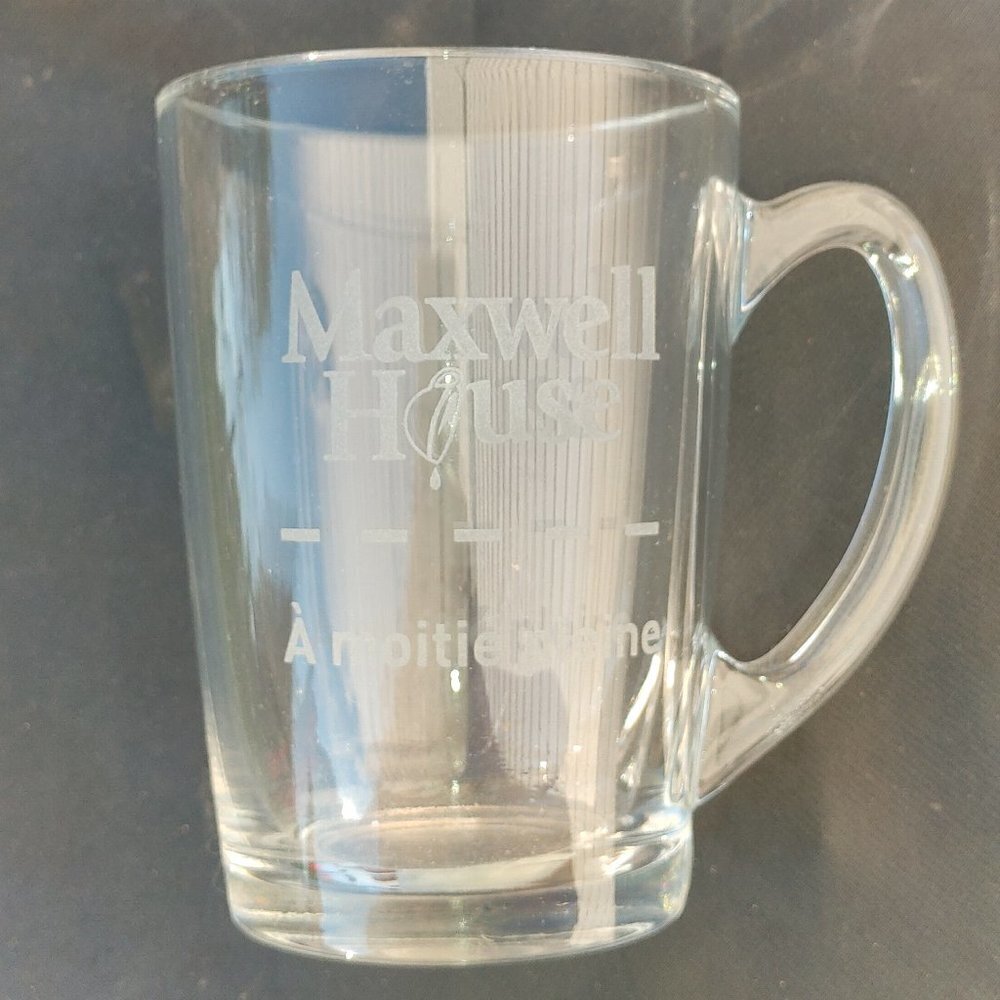 ATTRACTIVE Glass Maxwell House Coffee Mug